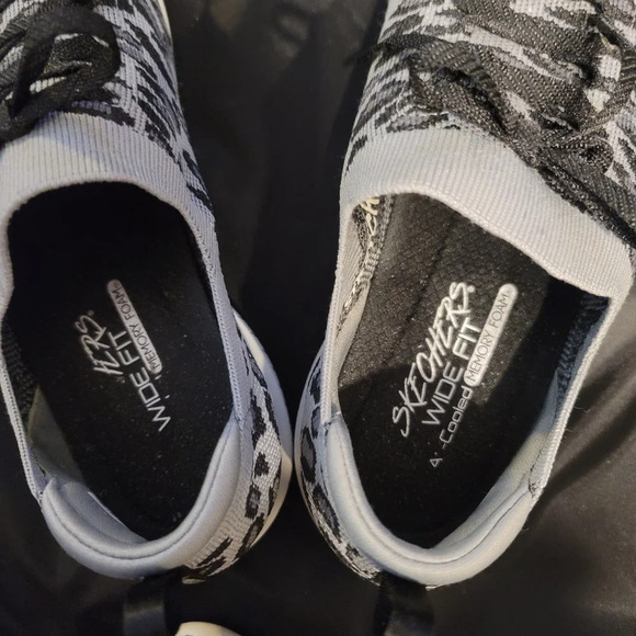 Skechers Ultra Flex Washable Knit Slip-On Sneaker Pop SensatioGrey Leopard 10 W - Picture 5 of 11